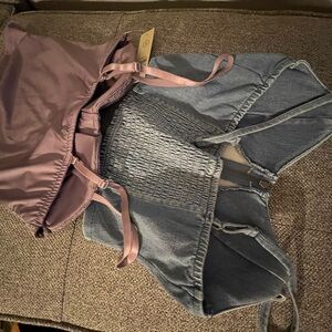 No Boundaries corset cropped tanks